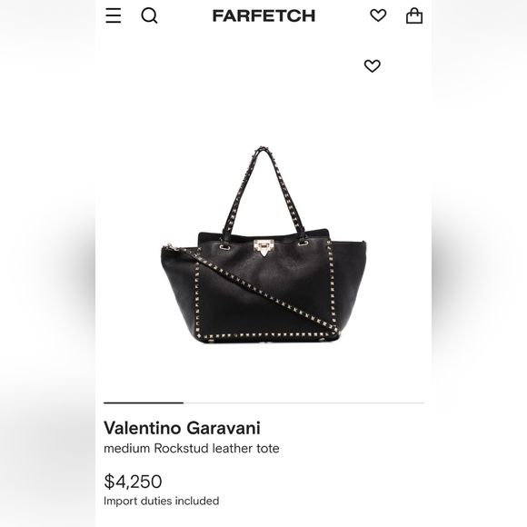 "SOLD "Valentino Garavani Rockstud leather tote - Picture 2 of 14